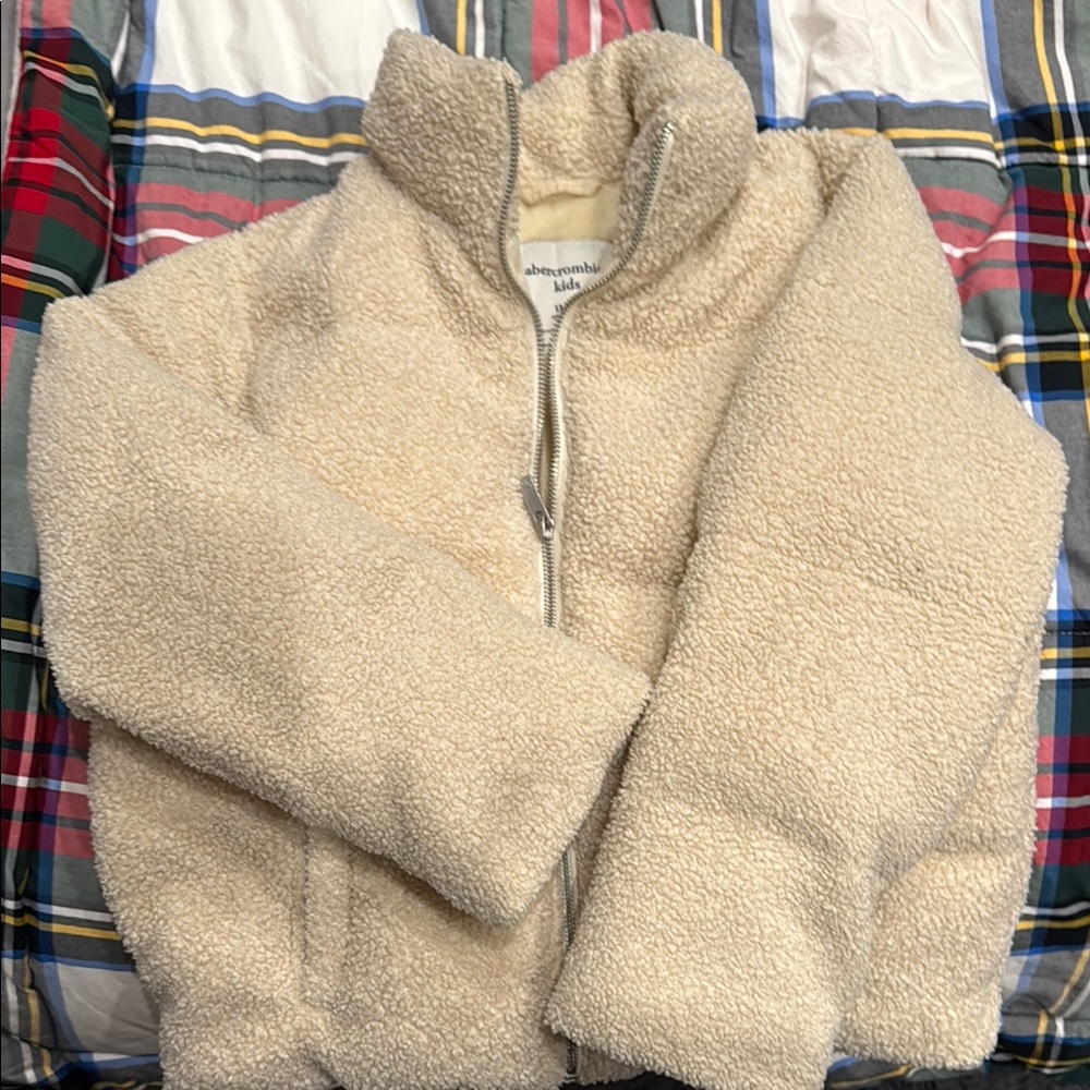 Fall Abercrombie Kids Cream Fleece Jacket